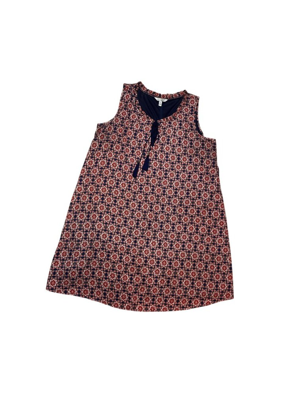 Sleeveless Floral A-Line Dress Lined 1X By Speachless Red & Blue Pattern 1910